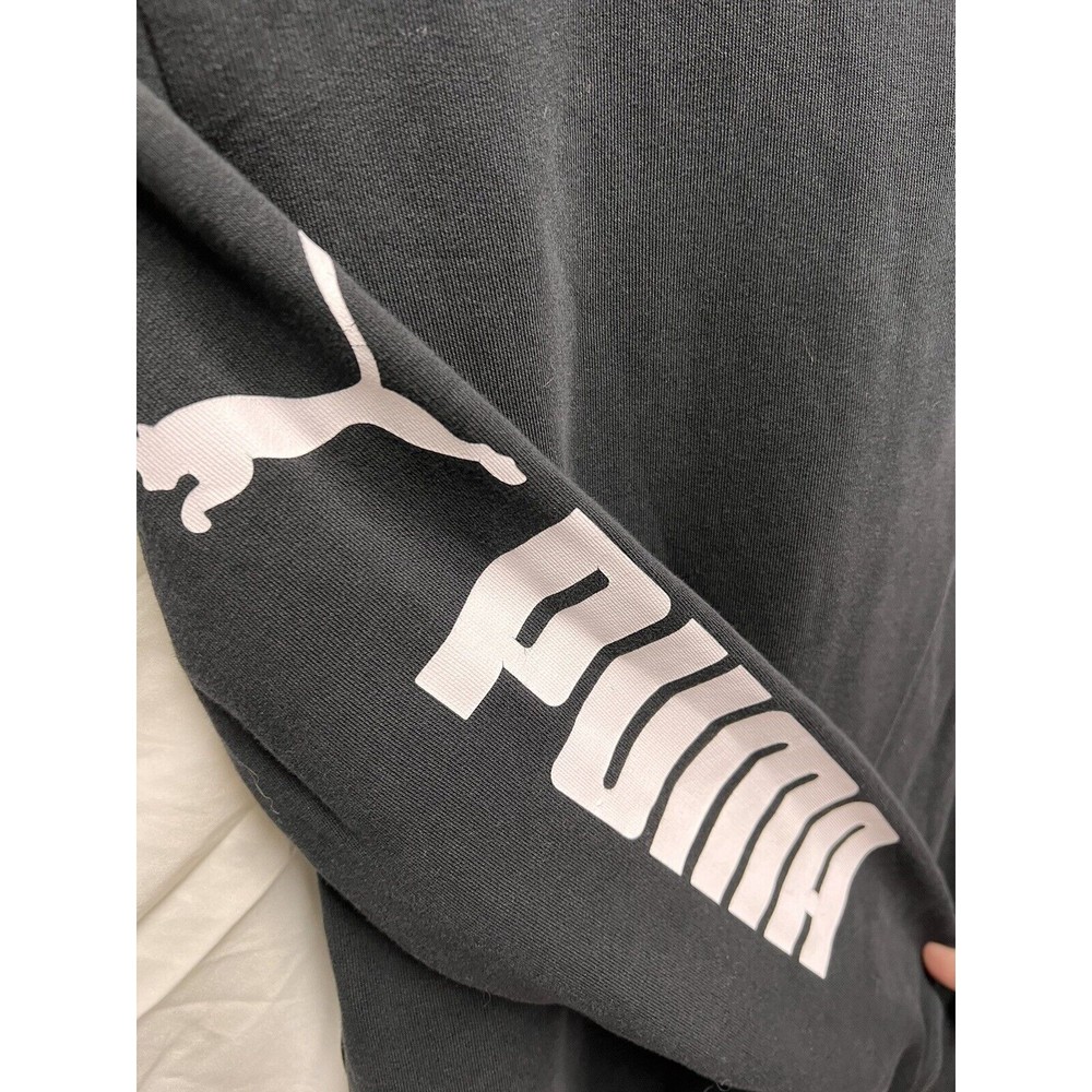 Puma Jacket Womens Size Large Full Zip Black Mock Neck Sporty Athletic Sweater - Picture 4 of 7